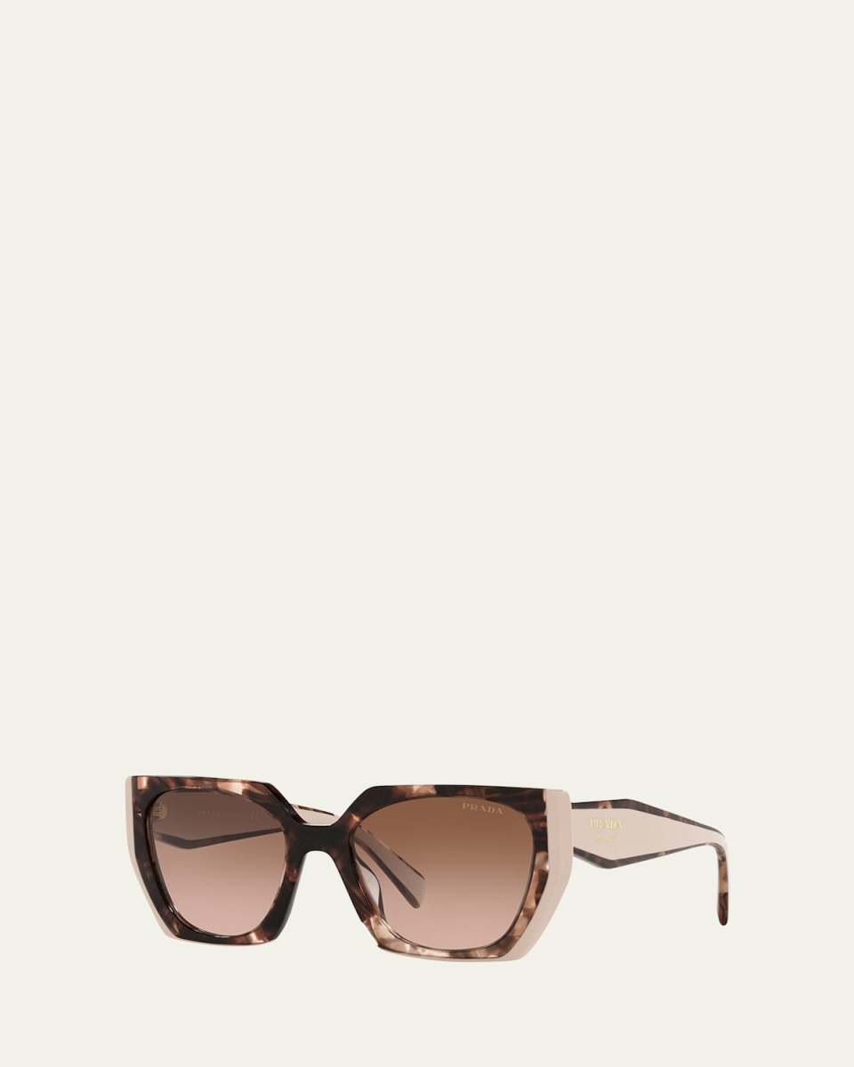 Gradient Rectangle Acetate Sunglasses